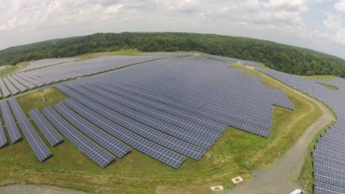 solar panel field