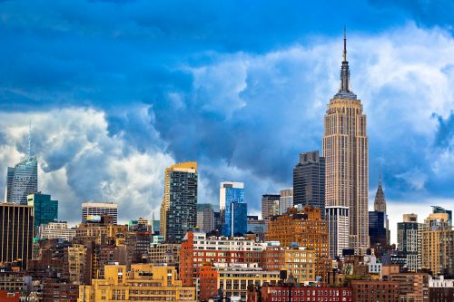 empire state building and cityscape